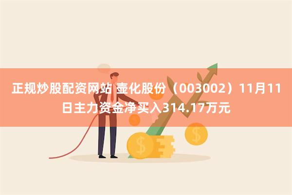 正规炒股配资网站 壶化股份（003002）11月11日主力资金净买入314.17万元