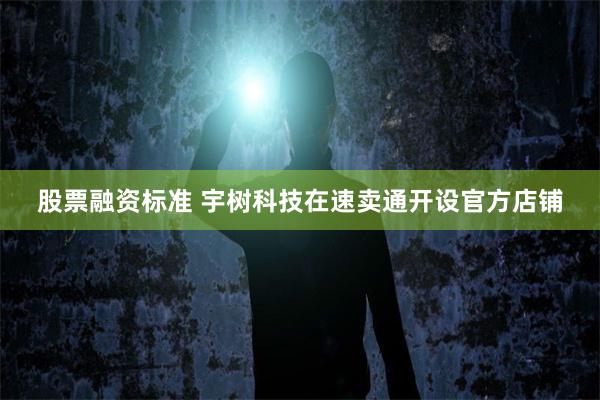 股票融资标准 宇树科技在速卖通开设官方店铺